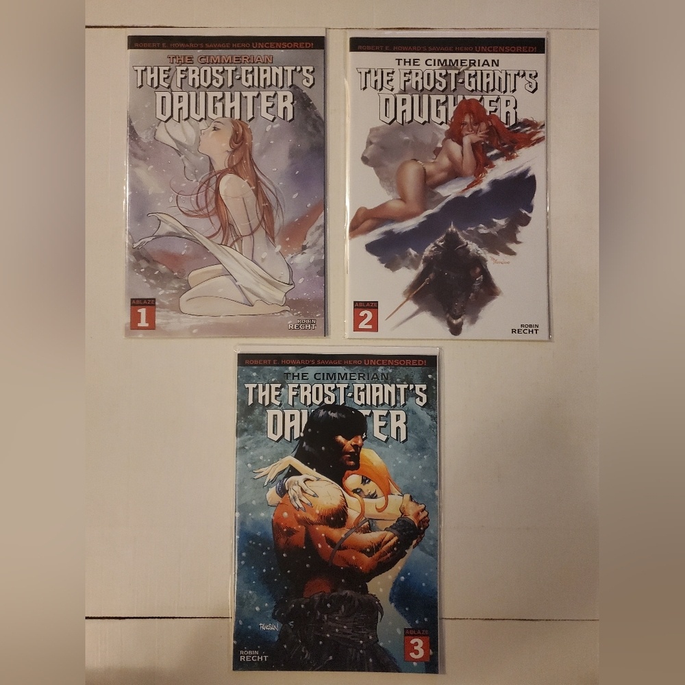 The Frost-Giant's Daughter Comic Lot — Snowy Covers with Red & White Accents